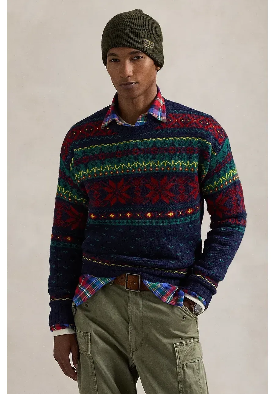 obrazek 1 Polo Ralph Lauren sweter wełniany męski kolor niebieski ciepły 710949297