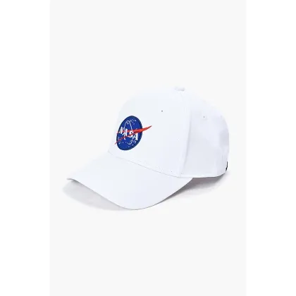 Zdjęcie Alpha Industries czapka z daszkiem bawełniana NASA Cap kolor biały z aplikacją 186903.09-BIALY