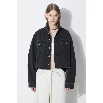 Zdjęcie MM6 Maison Margiela kurtka jeansowa damska kolor czarny przejściowa oversize S52AM0285