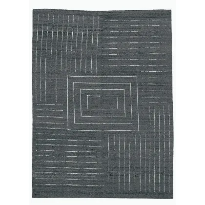 Zdjęcie Geometryczny szaroniebieski dywan wykonany z wełny - Sartori Rugs