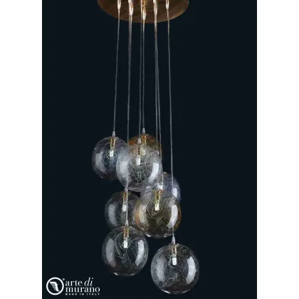 Zdjęcie Nowoczesna wisząca lampa ze szkła Murano