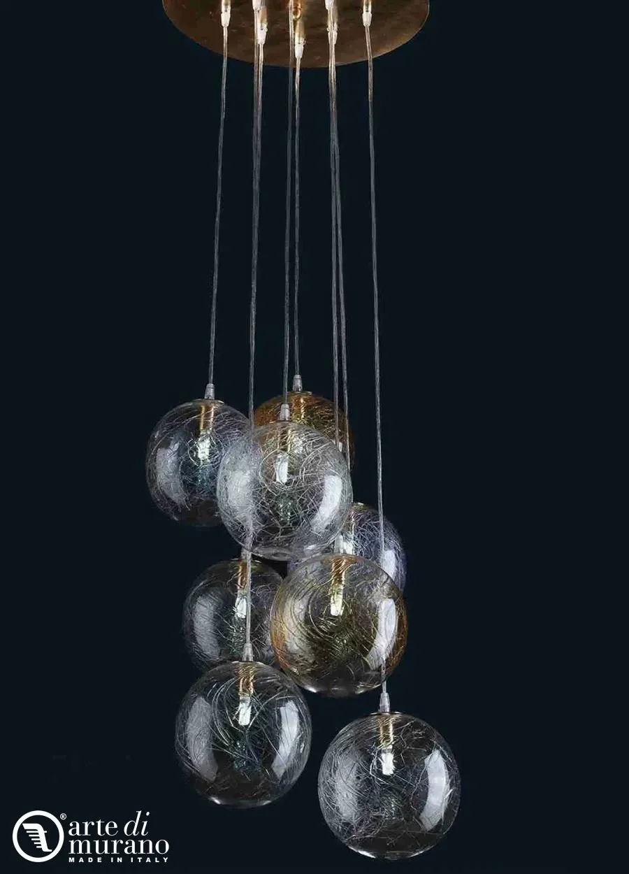 obrazek 1 Nowoczesna wisząca lampa ze szkła Murano