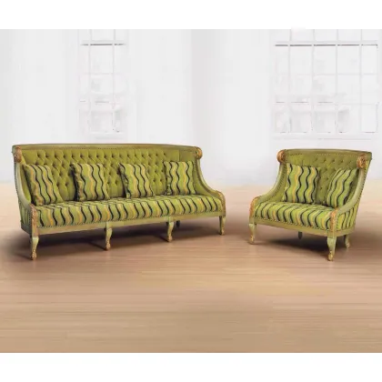 Zdjęcie Piękna zielona duża sofa do luksusowego salonu - Morello Gianpaolo