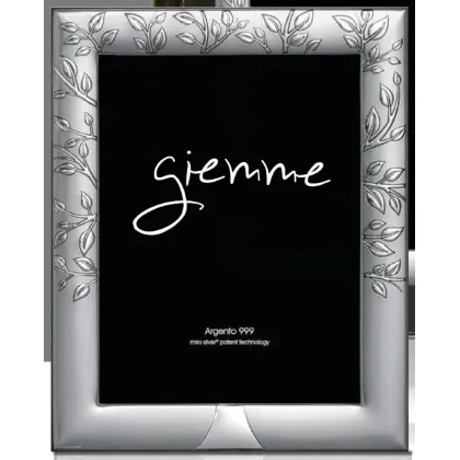 Picture Luxurious silver photo frame 18x24 cm decorated with a plant motif