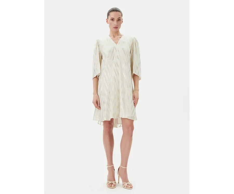 obrazek 1 Bruuns Bazaar Sukienka koktajlowa BBW4579 Beżowy Regular Fit