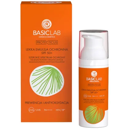 Zdjęcie BasicLab Protecticus Lekka emulsja ochronna SPF50+ 50 ml Basiclab Dermocosmetics