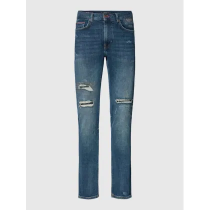 Zdjęcie Jeansy o kroju slim fit z przetarciami model ‘BLEECKER’