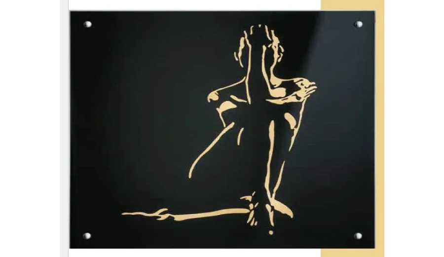 obrazek 1 Wyjątkowy obraz na szkle z przedstawieniem kobiecego aktu 45х45 cm