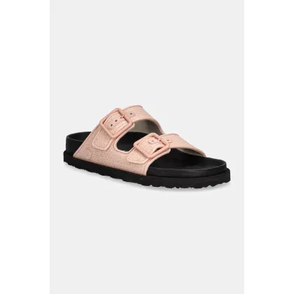 Zdjęcie Birkenstock 1774 klapki Arizona Raffia Luxe damskie kolor różowy 1028845