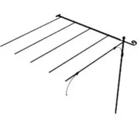 Picture Flat extension of the wall pergola Solaire 186×220 cm