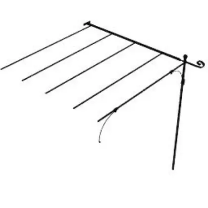 Zdjęcie Płaskie przedłużenie przyściennej pergoli Solaire 186×220 cm