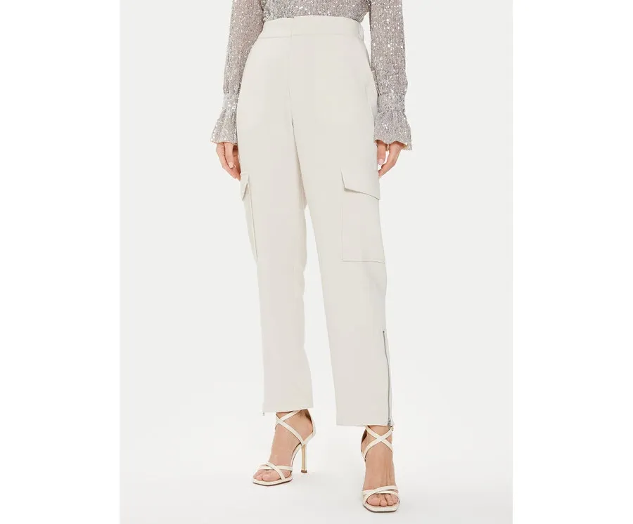 obrazek 1 Karen by Simonsen Spodnie materiałowe Nina10104876 Beżowy Straight Fit