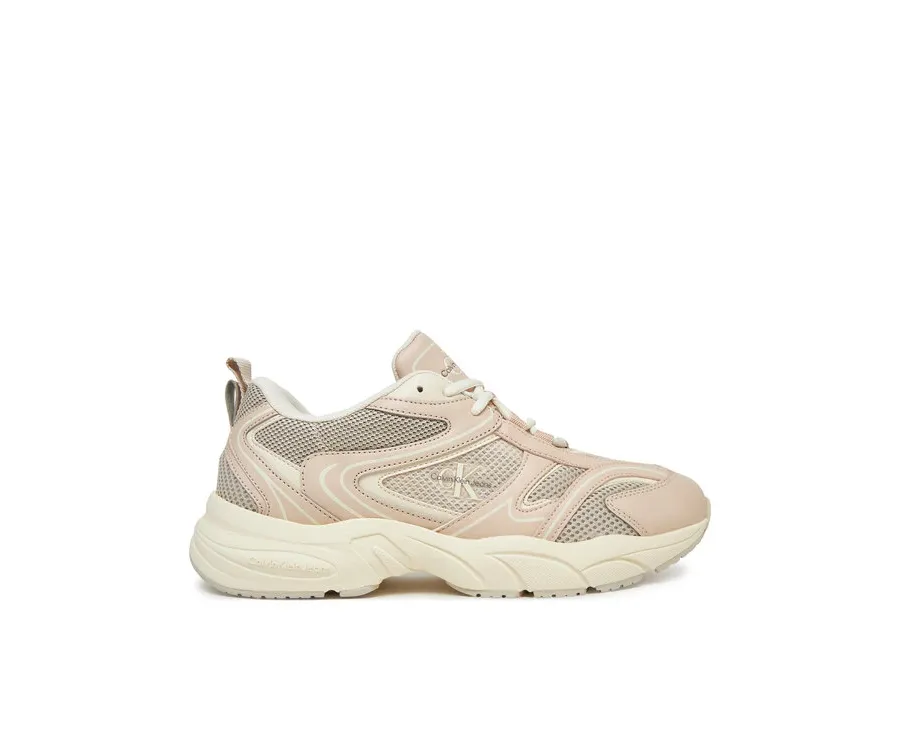 obrazek 1 Calvin Klein Jeans Sneakersy Retro Tennis Mesh Ml YW0YW01807 Beżowy