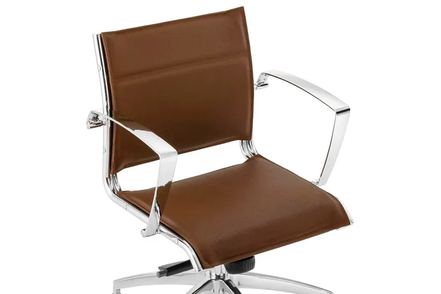 picture 5 Modern leather armchair on wheels