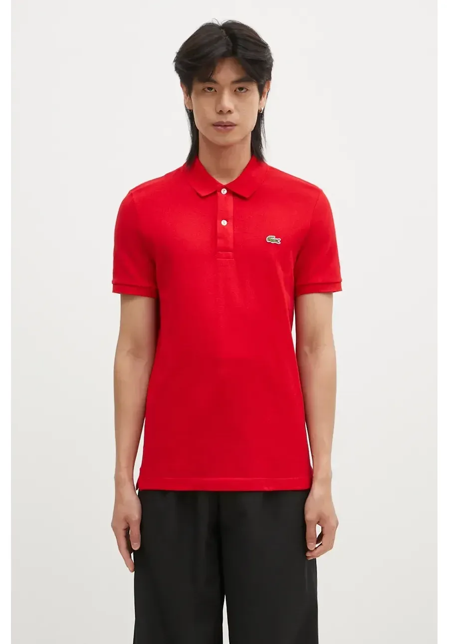 obrazek 1 Lacoste polo bawełniane kolor czerwony