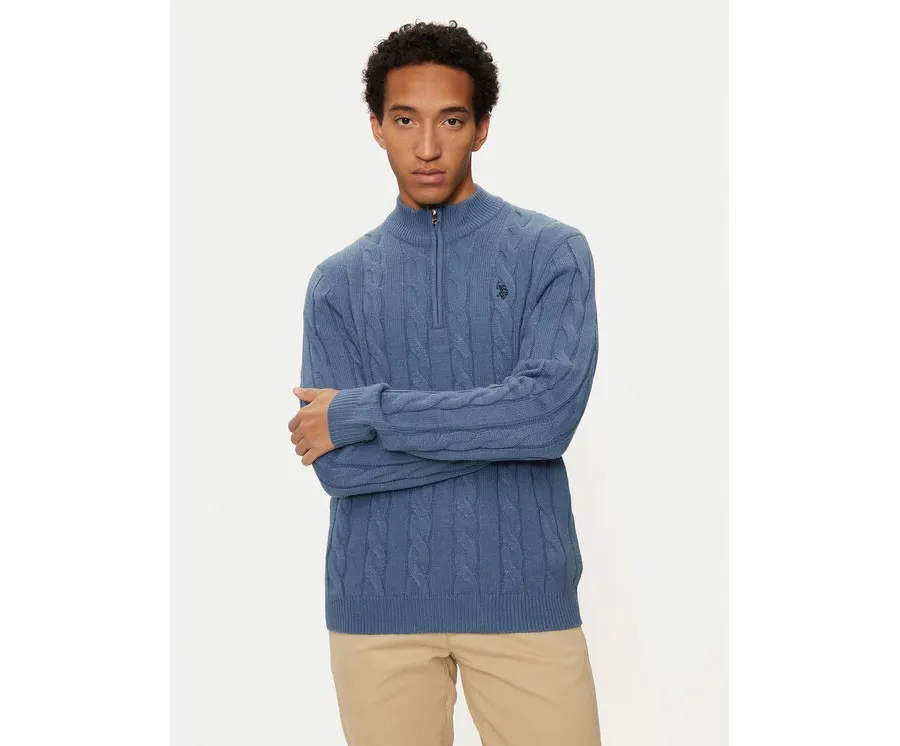 obrazek 1 U.S. Polo Assn. Sweter MUP3697 Niebieski Regular Fit