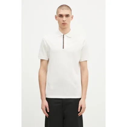 Zdjęcie Paul Smith polo bawełniane kolor beżowy gładki M1R-958PP-L00089