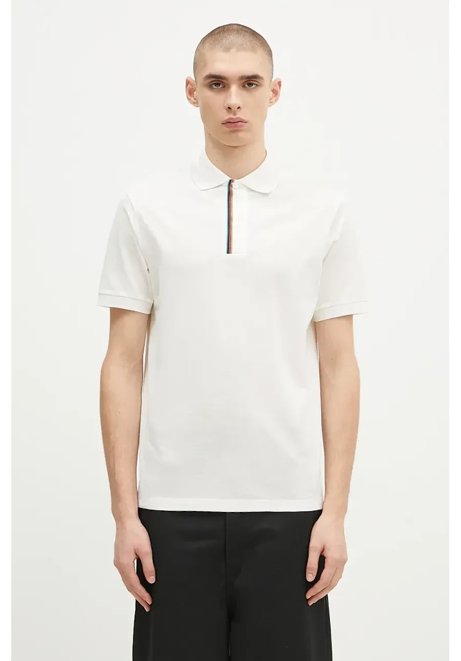 obrazek 1 Paul Smith polo bawełniane kolor beżowy gładki M1R-958PP-L00089