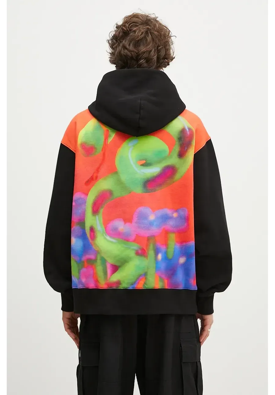 obrazek 1 PLEASURES bluza Wet Snake Hoodie męska kolor czarny z kapturem wzorzysta P24F032