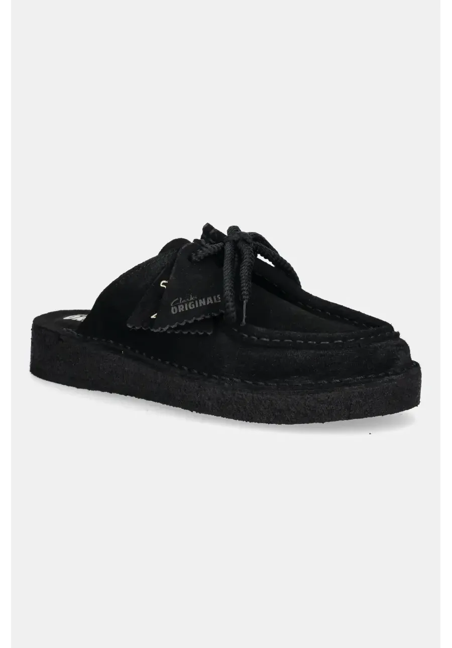 obrazek 1 Clarks Originals klapki zamszowe Desert Nomad damskie kolor czarny 26181109