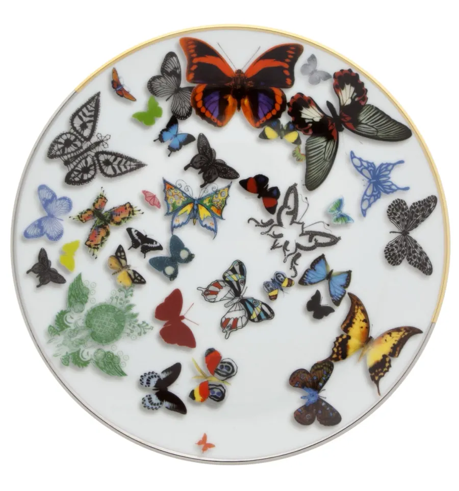 obrazek 1 Porcelanowy talerz deserowy z kolekcji Butterfly Parade zaprojektowanej przez Christiana Lacroix - Vista Alegre