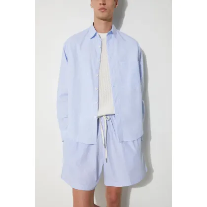 Zdjęcie MKI MIYUKI ZOKU koszula bawełniana Striped Dress Shirt męska kolor niebieski regular z kołnierzykiem klasycznym STRIPED.DRESS.SHIRT