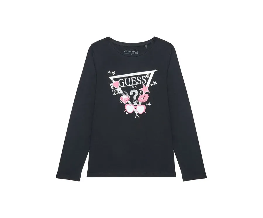 obrazek 1 Guess Bluzka J5YI01 K6YW4 Czarny Regular Fit