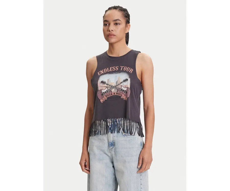 obrazek 1 Noisy May Top Max 27034418 Szary Loose Fit