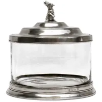 Picture Original pewter container for cookies with a bunny - Cosi Tabellini