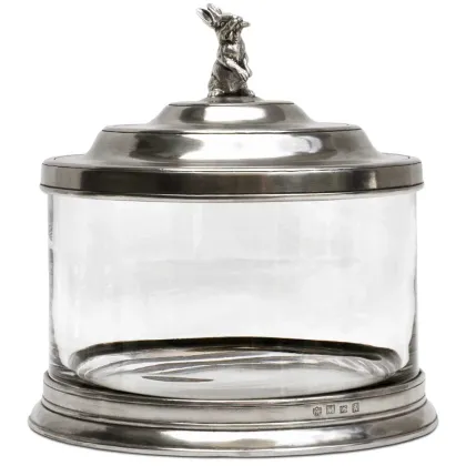 Zdjęcie Oryginalny pojemnik z pewteru na ciastka z zajączkiem - Cosi Tabellini