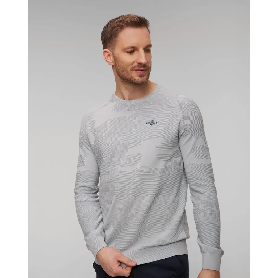 obrazek 1 Niebieski Sweter Męski Aeronautica Militare