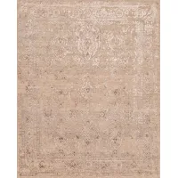 Picture Beige woolen rug handmade from India - Jordan