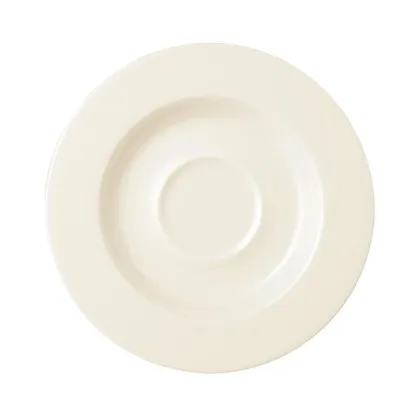 Zdjęcie Kremowy 14-centymetrowy spodek wykonany z porcelany w stylu klasycznym – Tettau