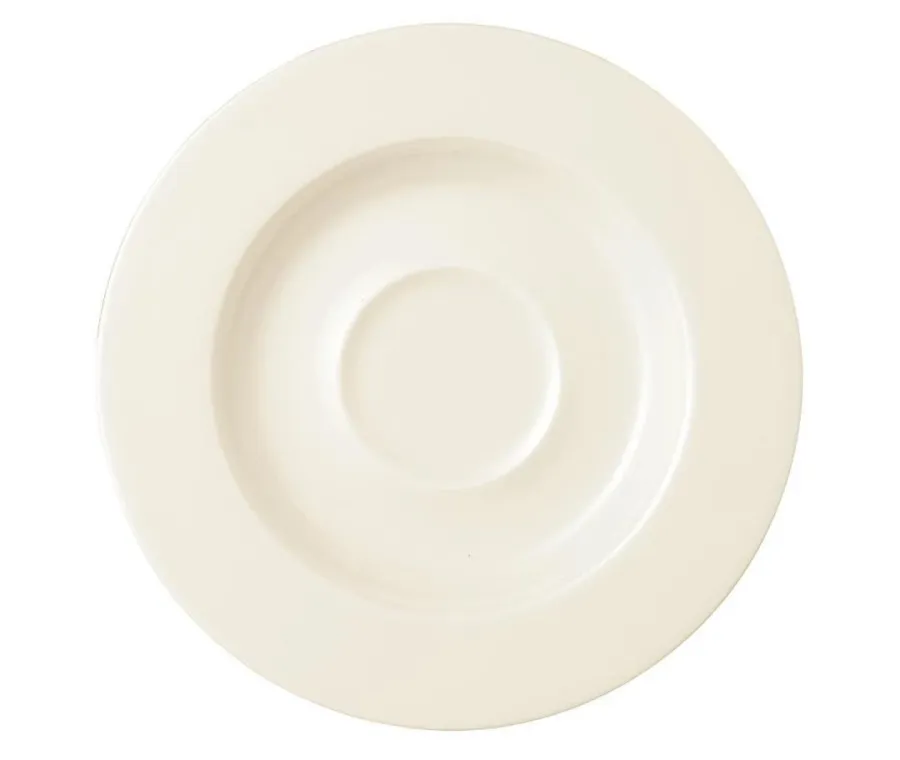 obrazek 1 Kremowy 14-centymetrowy spodek wykonany z porcelany w stylu klasycznym – Tettau