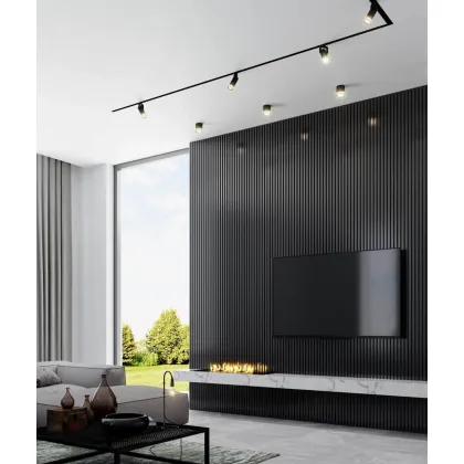 Zdjęcie 280x11,7 cm LT Lamel ryflowany (czarny) - Panel ścienny i sufitowy 3D