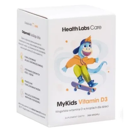 Zdjęcie Health Labs MyKids Vitamin D3, Wegańska witamina D w kroplach dla dzieci 9.7 ml Health Labs Care