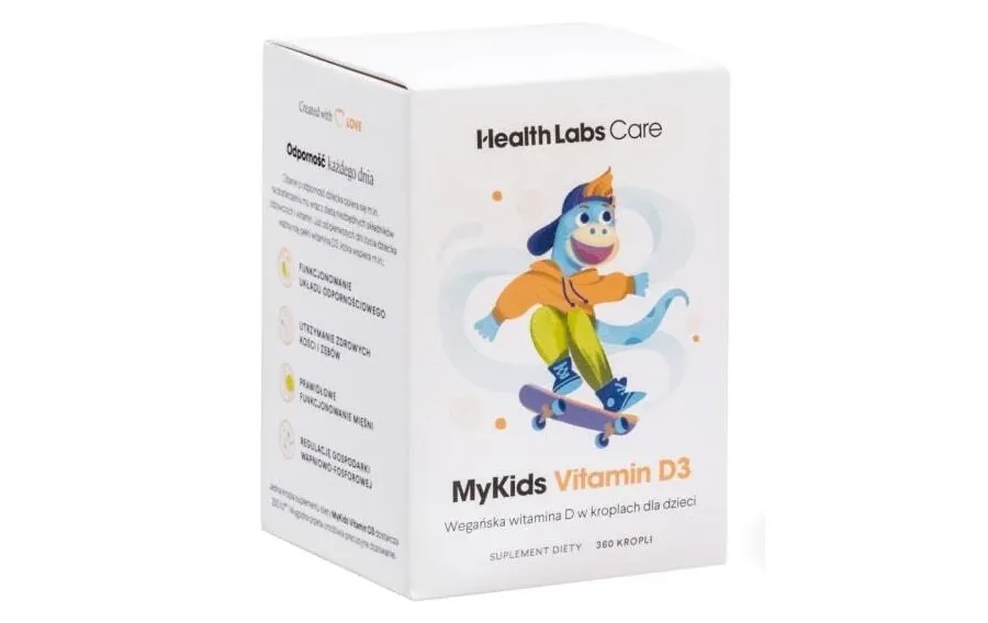 obrazek 1 Health Labs MyKids Vitamin D3, Wegańska witamina D w kroplach dla dzieci 9.7 ml Health Labs Care