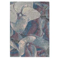 Picture Beautiful blue-purple floral rug - PRADO HORTENSIA 21608