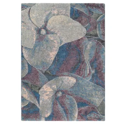 Picture Beautiful blue and purple carpet with flowers - PRADO HORTENSIA 21608