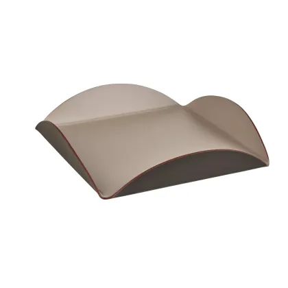 Zdjęcie Stylowa podkładka na stół 30x30xH2,5 cm ze skóry w kolorze cappuccino