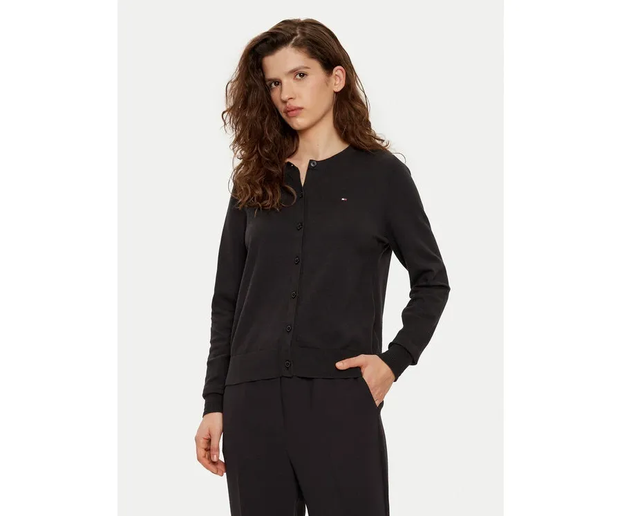 obrazek 1 Tommy Hilfiger Kardigan WW0WW42370 Czarny Regular Fit