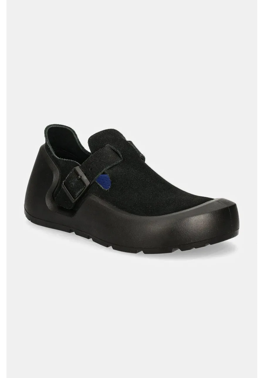 obrazek 1 Birkenstock półbuty zamszowe Reykjavik damskie kolor czarny na płaskim obcasie 1027520