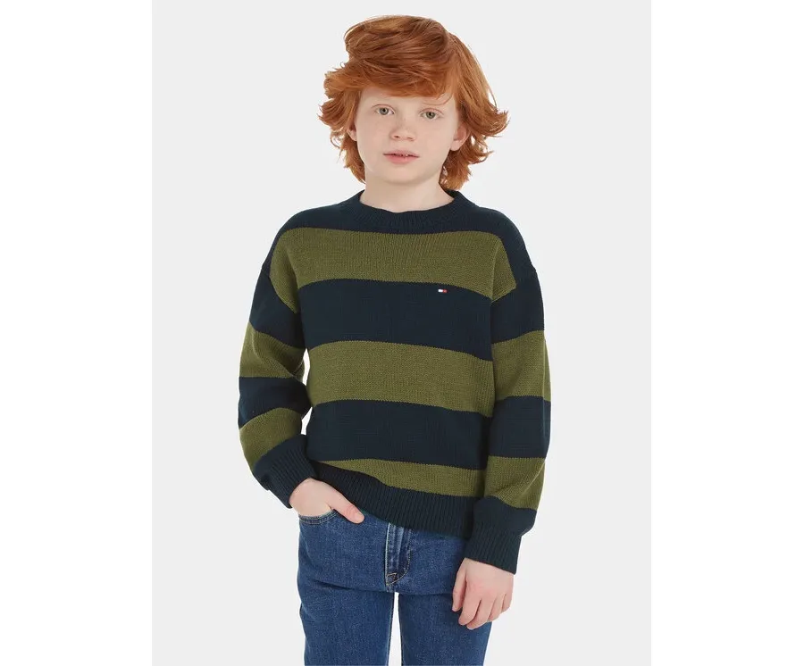 obrazek 1 Tommy Hilfiger Sweter KB0KB08515 Zielony Regular Fit