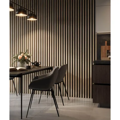 Zdjęcie 275x3x4 cm LD Lamele (dąb sonoma) - Lamel ścienny i sufitowy 3D