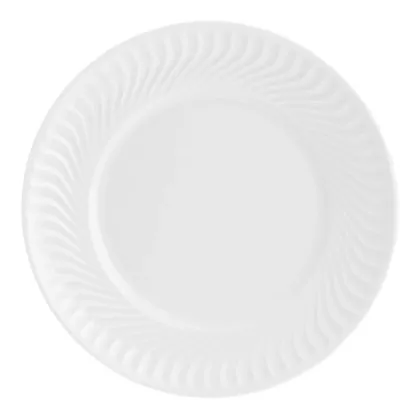 Zdjęcie Porcelanowy talerz obiadowy Sagres z motywem tworzącym miękką falę - Vista Alegre