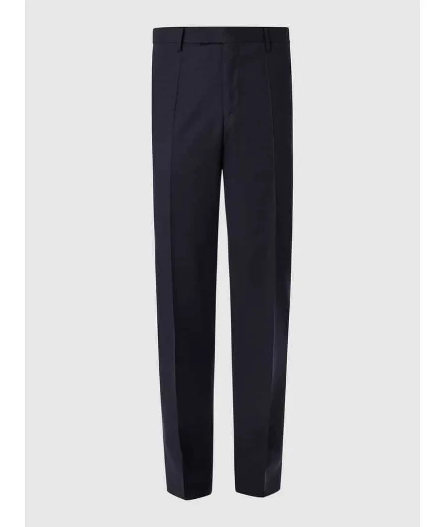 obrazek 1 Spodnie do garnituru o kroju slim fit z żywej wełny model ‘Massa’