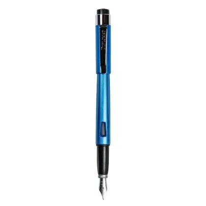 Picture Blue fountain pen - plastic housing, metal clip