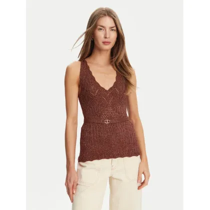 Zdjęcie TWINSET Top 251TT3195 Brązowy Slim Fit