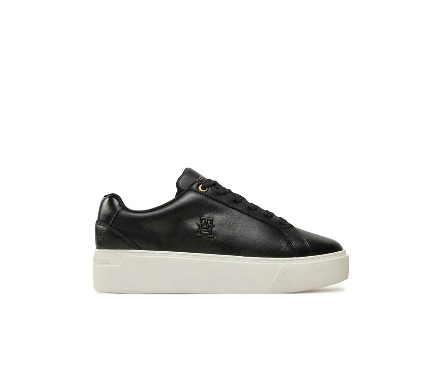 obrazek 1 Tommy Hilfiger Sneakersy Th Platform Court Sneaker FW0FW08614 Czarny