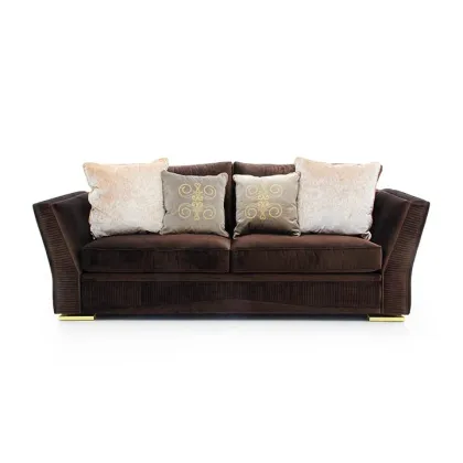 Zdjęcie Brązowa elegancka sofa w stylu nowoczesnym - Sevensedie